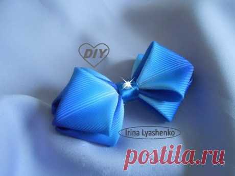 Элегантный бантик из ленты МК/ DIY Bow of tape/ PAP Laso de fita#153