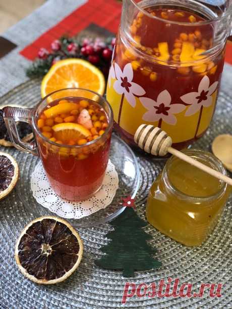 Облепиховый чай с апельсином и смородиной - рецепт автора Наталья