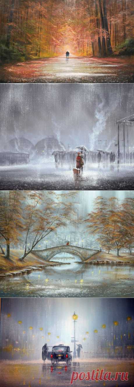 (+1) - Дождь в картинах Джеффа Роуланда | Искусство
