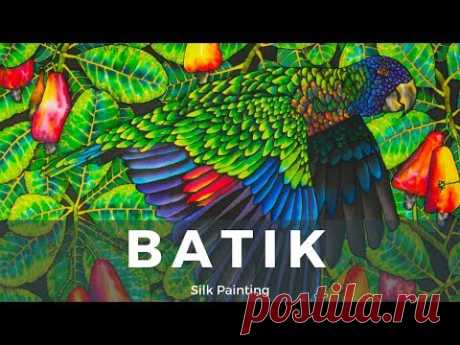 BASIC BATIK SILK PAINTING TECHNIQUES OF JEAN-BAPTISTE  | ST. LUCIA PARROT