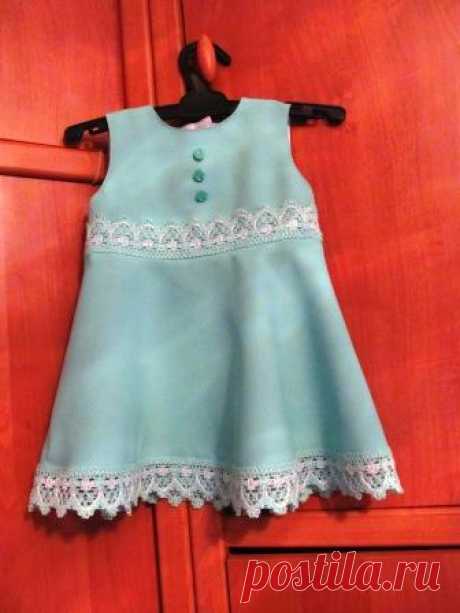 Обработка платья подкладом и пошив детского платья на размер 86-92