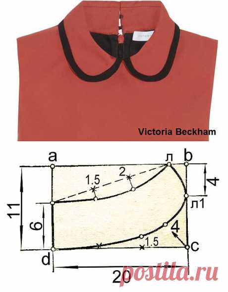Ретро воротник Питер Пен (2 выкройки - схемы) - «Ретро стиль, мода и шитье»
