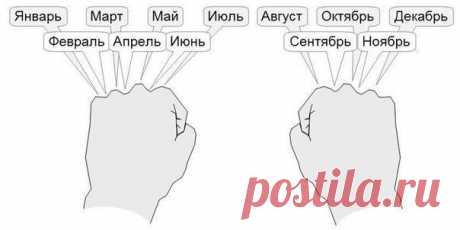 Забываете в каком месяце года 30, а в каком 31 день? | Страна Полезных Советов