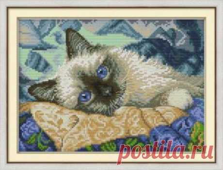 Cat, cross stitch kit, cross stitch, modern cross stitch, handmade, needlework, craft gifts, embroidery, embroidery kit, animal, kit, DIY Cat, cross stitch kit, cross stitch, modern cross stitch, handmade, needlework, craft gifts, embroidery, embroidery kit, animal, kit, DIY  ☻ More cross stitch kits : https://www.etsy.com/shop/OscolShop?ref=seller-platform-mcnav§ion_id=24630773  ► Include: Canvas Cotton (without printing)