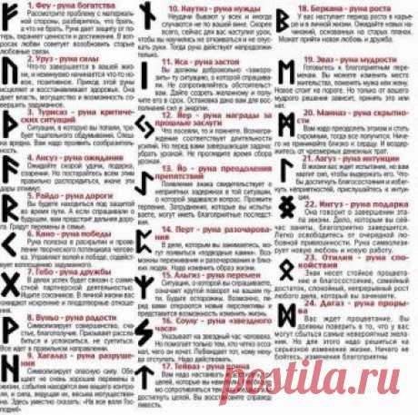 ● КАКАЯ РУНА ВАМ ПОКРОВИТЕЛЬСТВУЕТ? ● 

23 марта - 5 апреля. Руна &quot;Феу&quot; (скот). Рунический гороскоп начинается с дня весеннего равноденствия, начинается новый цикл. Эта руна активных, творческих людей, но которые часто бываю не сговорчивы и проявляют характер, так же они часто бывают собственниками. 

6 апреля - 21 апреля. Руна &quot;Уруз&quot; (мощь) покровительствует людям, рожденным в период с 6 по 21 апреля. Это люди с внутреннем стержнем, готовые к самопожертвованию...