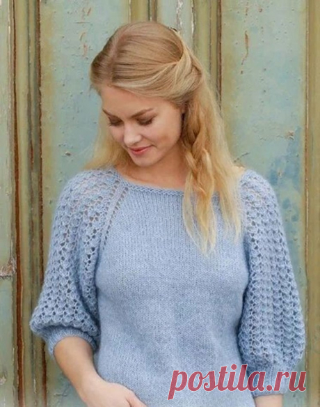 Пуловер для женщин регланом (Вязание спицами) — Журнал Вдохновение Рукодельницы