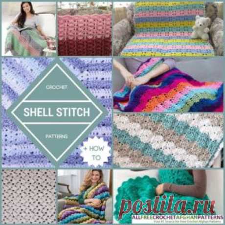 29 Crochet Shell Stitch Patterns | AllFreeCrochetAfghanPatterns.com