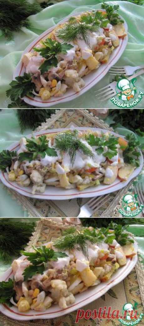 Салат из фасоли и цветной капусты с шампиньонами | Вкус жизни