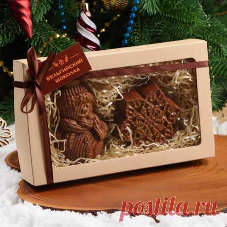 Шоколадные фигурки «Снеговик и Снежинка» 160 г — купить в Москве в интернет-магазине Milarky.ru