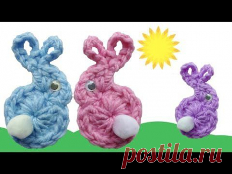 ▶ Easter Bunny &amp; Babies Fridgies Free Crochet Pattern - Right Handed - YouTube