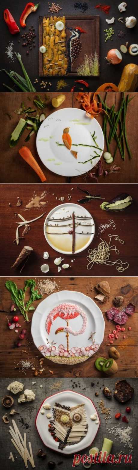 5 Creative Food Illustrations Of Birds