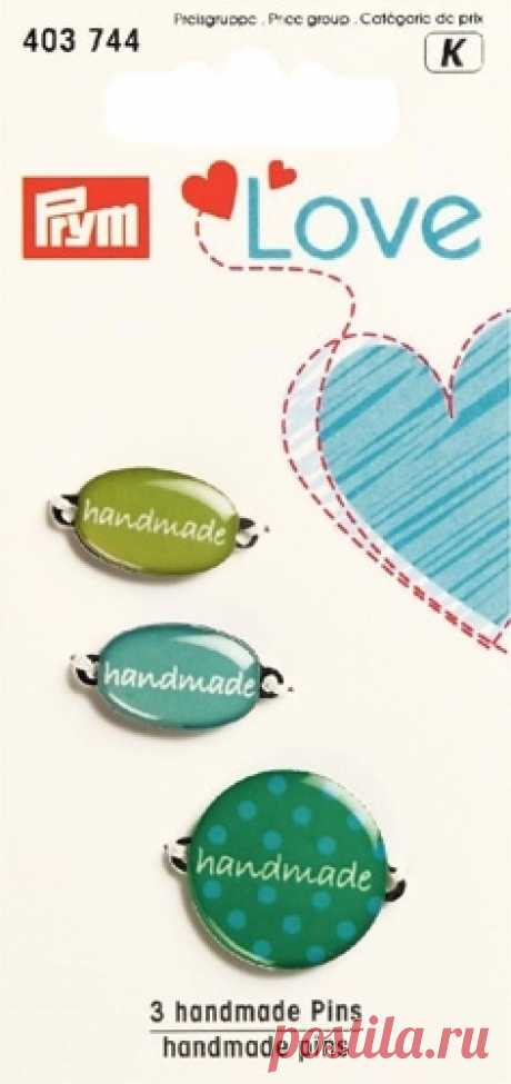 Эмблемы Handmade зеленые, лимитированная серия Prym Love, арт. 403744 Prym | Купить онлайн на Mybobbin.ru