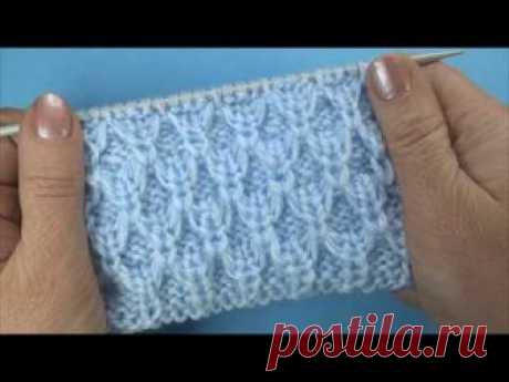 Замечательный узор для шапки   Knitting stitch   Узор спицами 58