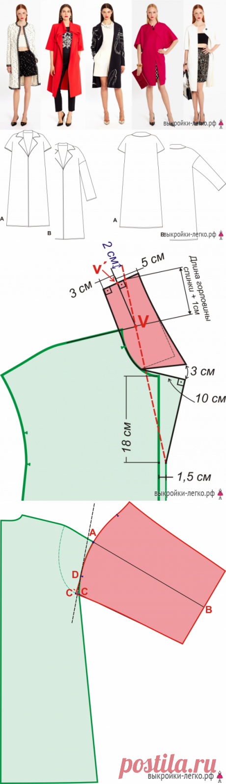 Выкройка летнего пальто | Готовые выкройки и уроки по построению на Выкройки-Легко.рф