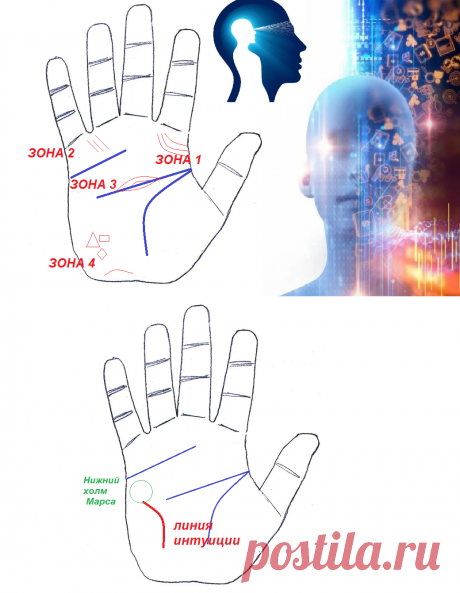Линия интуиции. Знаки экстрасенсорных способностей | Алекс Фаталист I Хиромантия | Яндекс Дзен