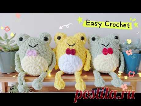 How to crochet frog plush | Leggy frog amigurumi tutorial