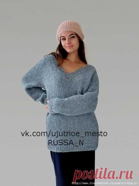 Джемпер спицами "Cosy" от Ким
#спицы #вязаный_пуловер #пуловер_спицами