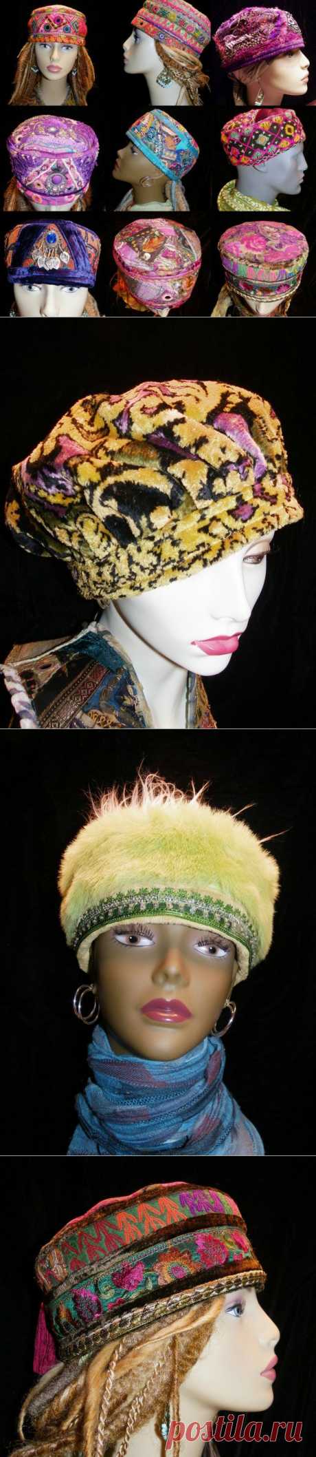 Текстильные шапочки Patchwork Gypsy Style..