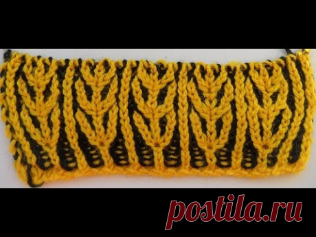 Узор для шарфа- бриошь -Brioche knitting scarf ( теплый,двухсторонний шарф)