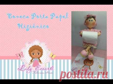 Boneca Porta Papel higiênico-Profª Ludmila Rangel