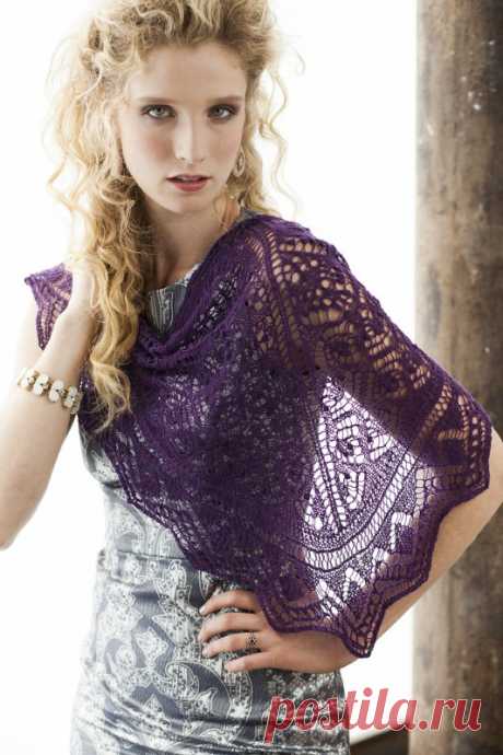 Шаль Сливовый ажур / Plum Lace Shawl by Zabeth Loisel-Weiner