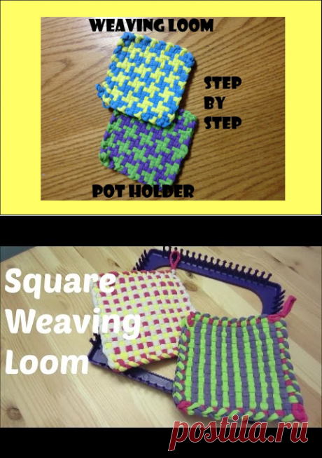 Mary's Houndstooth Potholder Weaving Loom Tutorial - YouTube