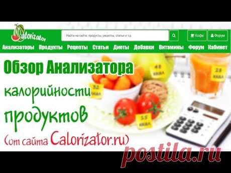 КАК быстро и просто СЧИТАТЬ КАЛОРИИ и БЖУ в АНАЛИЗАТОРЕ калорийности ПРОДУКТОВ на Calorizator