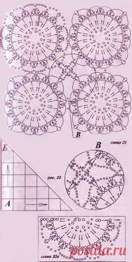 Ажурная шаль из мотивов вязаная крючком | Все о рукоделии: схемы, мастер классы, идеи на сайте labhousehold.com