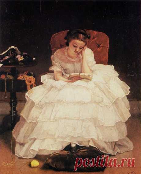 Young Girl Reading — Alfred Stevens – Biblioklept