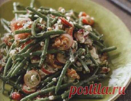 Салат со стручковой фасолью и фетой / Простые рецепты
