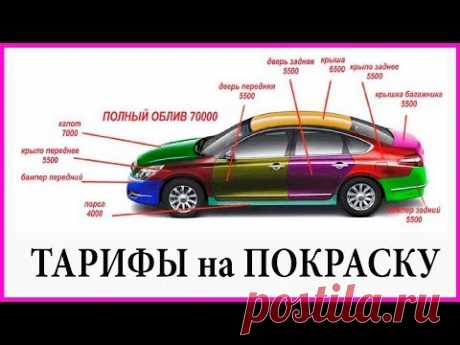 СТОИМОСТЬ работ по ПОКРАСКЕ авто ПО регионам