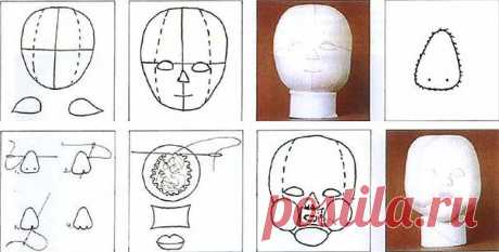 МАСТЕР-КЛАСС ПО УТЯЖКЕ ЛИЦА КУКЛЕ ИЗ КАПРОНА. Ч-2.