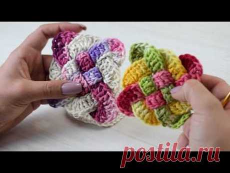Crochetando com EuroRoma e Sandra Brum - Quadradinho Trançado - YouTube