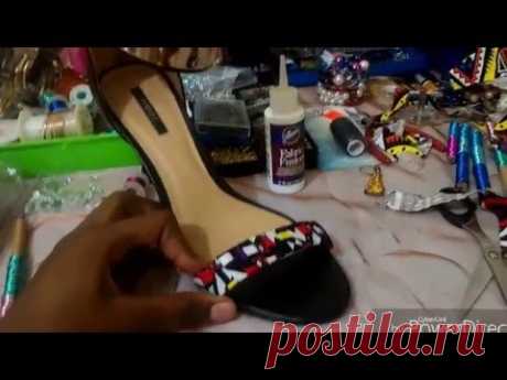 how to cover your shoe using fabric