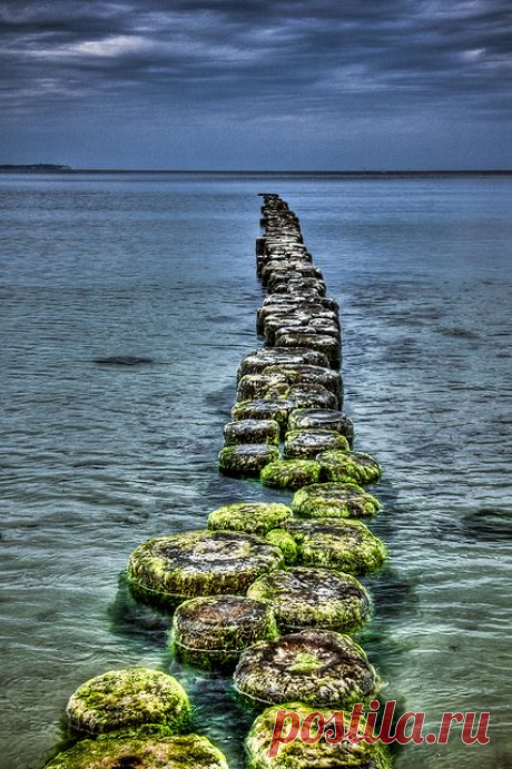 Jetty at the isle of Rügen in the Baltic Sea - crescentmoon