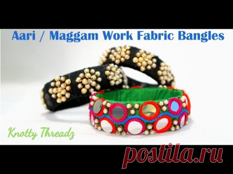 How to make Raw Silk Fabric Bangles at Home  | Tutorial !!