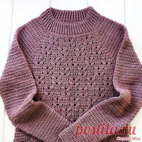 Мохеровый свитер с рельефными узорами (Вязание крючком) – Журнал Вдохновение Рукодельницы