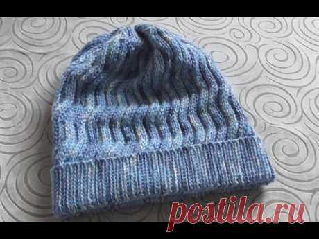 Тёплая шапка крючком Море волнуется Crochet beanie