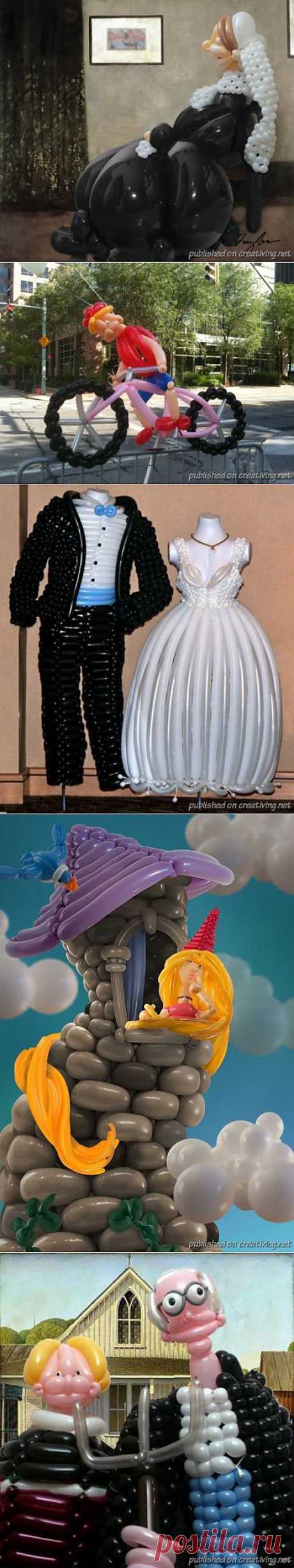 Потрясающее моделирование из воздушных шаров. Художники Ларри Мосс и Келли Читл. | Наслаждение творчеством