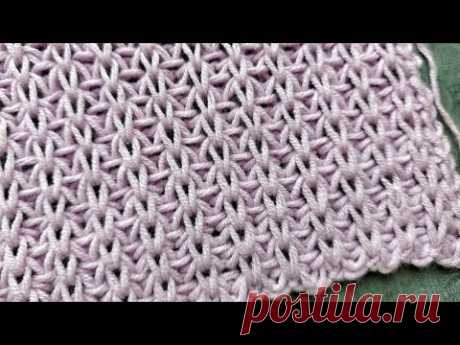 Узор на основе патентной резинки 💥 Для свитеров, пледов