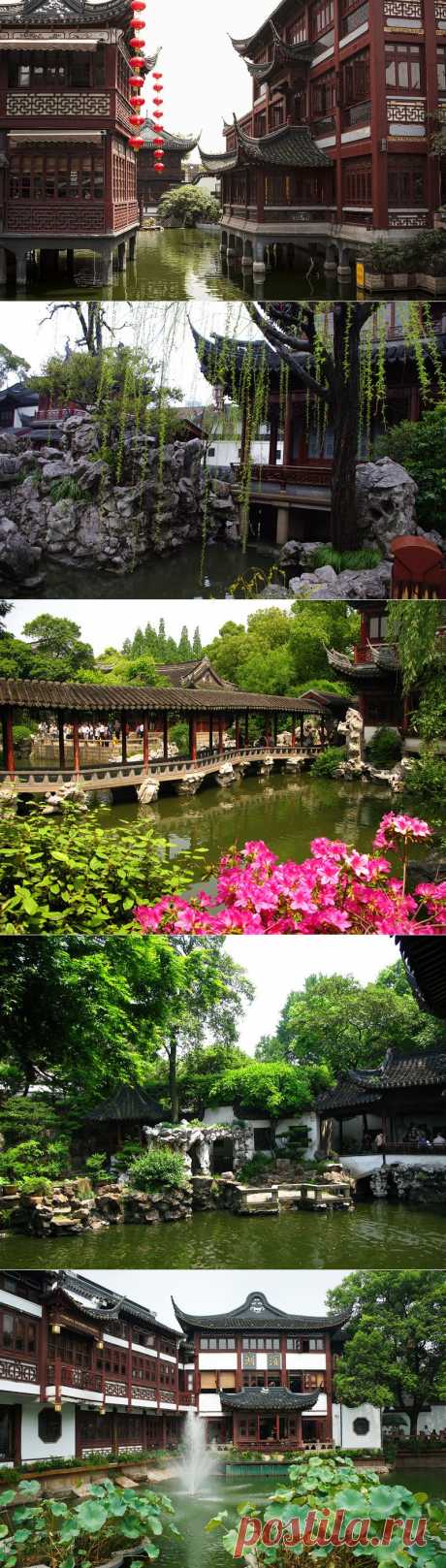 Сад Радости (Yuyuan Garden) в парке Юйюань. Шанхай, Китай.