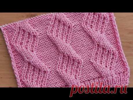Элегантный объёмный узор спицами для женского кардигана, мужского свитера, пуловера.