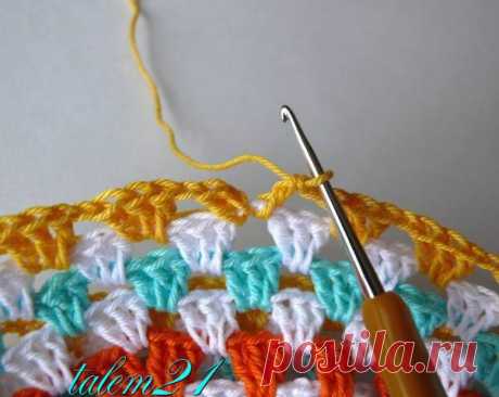 Смена цвета нитки при многоцветном вязании - Вязание - Моя копилочка