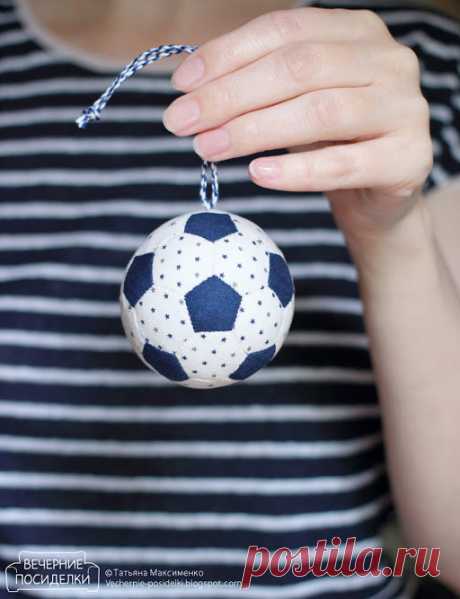 Как сшить футбольный мяч / Football Free Pattern - Вечерние посиделки