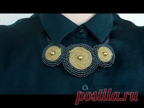 How To Make a Cool Felt and Bead Statement Necklace - DIY Style Tutorial - Guidecentral