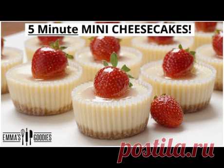 EASY 5 Minute MINI CHEESECAKES | Cheesecake bites 2 WAYS !