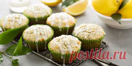 Лимонные кексы с маком и глазурью: рецепт - Лайфхакер