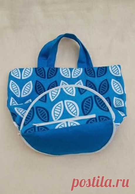 Складная сумка из ткани, мастер-класс. Foldable bag fabric DIY tutorial ~