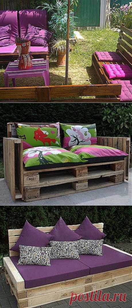 Мебель для дачи из деревянных поддонов | Домохозяйки