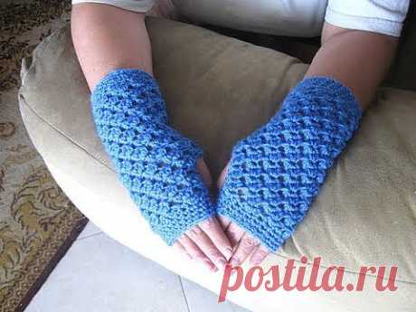 ▶ Angel Stitch Fingerless Gloves - Crochet Tutorial - YouTube